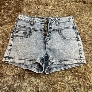 Delia’s Jrs 5/6 Acid Wash Button Fly Casual Spring Summer School Denim Shorts